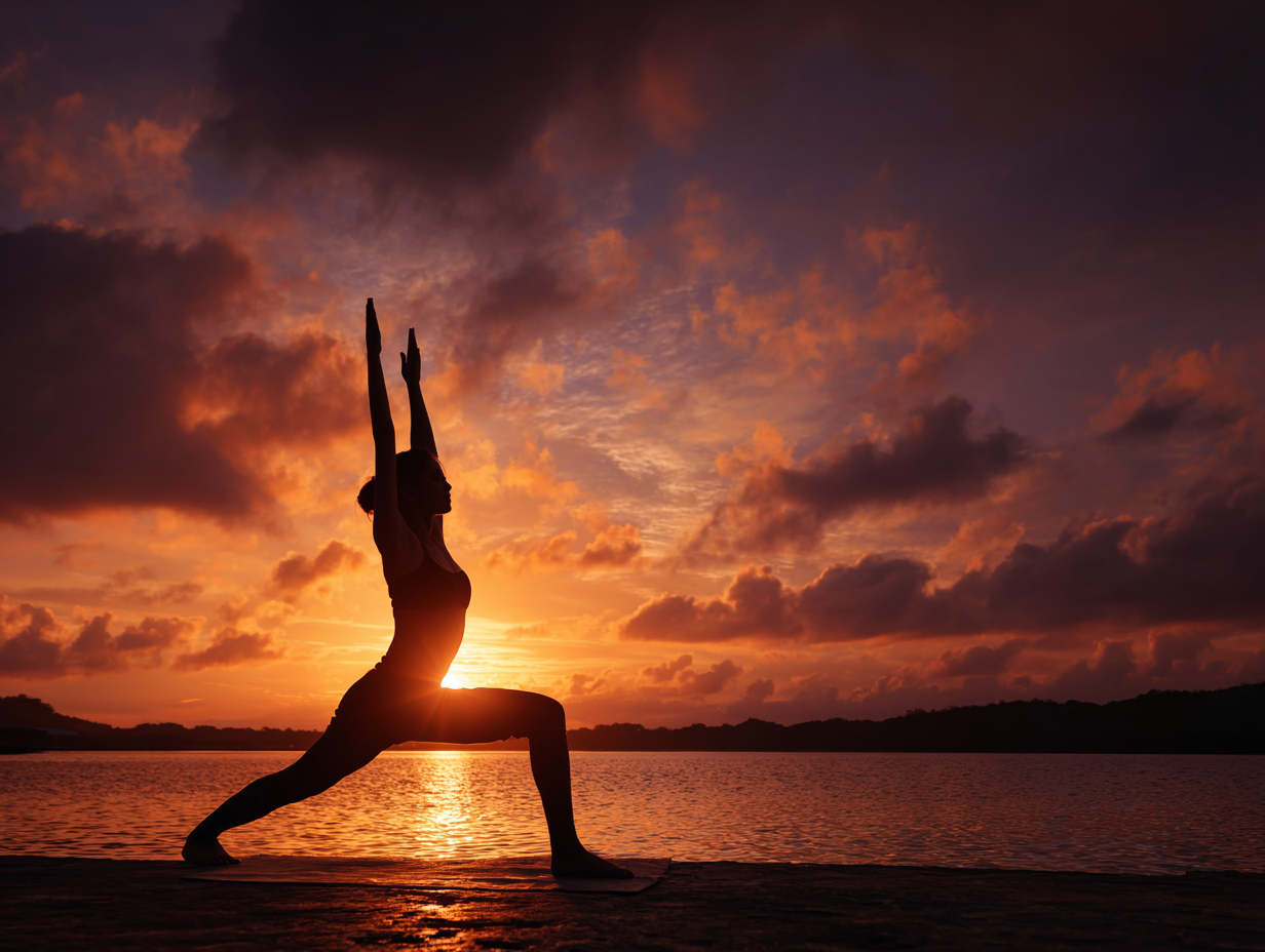 Група практикує йогу разом